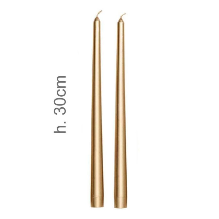 SET 2 CANDELE STELO H30 ORO